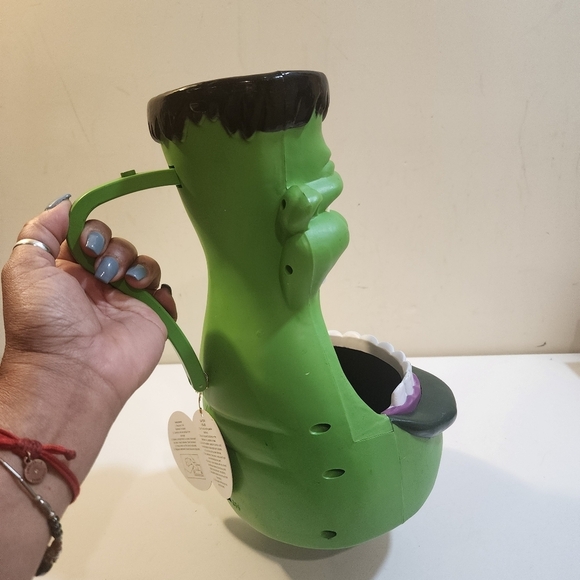 FRANKENSTAIN BIG MOUTH CANDY BOWL Halloween Basket - Picture 3 of 12